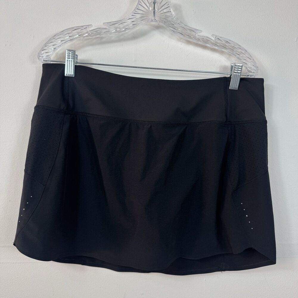 Athleta Women’s Size L Run With It 14” Skort Black Tennis Pickleball Golf